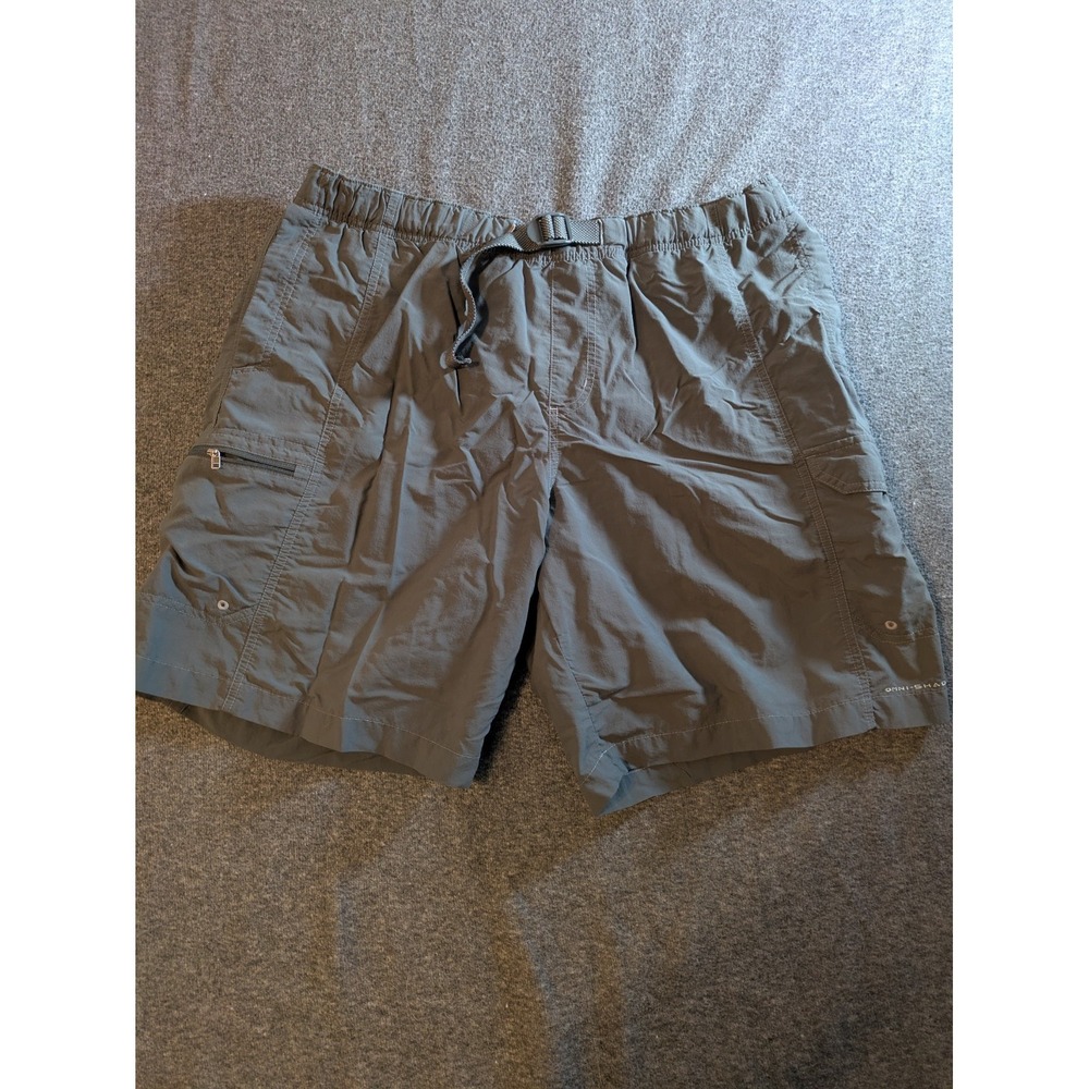 Columbia Shorts Men's Buckle Draw Belt System Size Lg Omnishade Lightweight